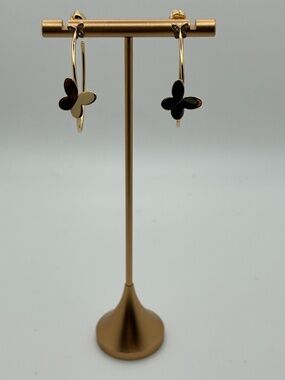 Kate Spade In A Flutter butterfly hoop earrings